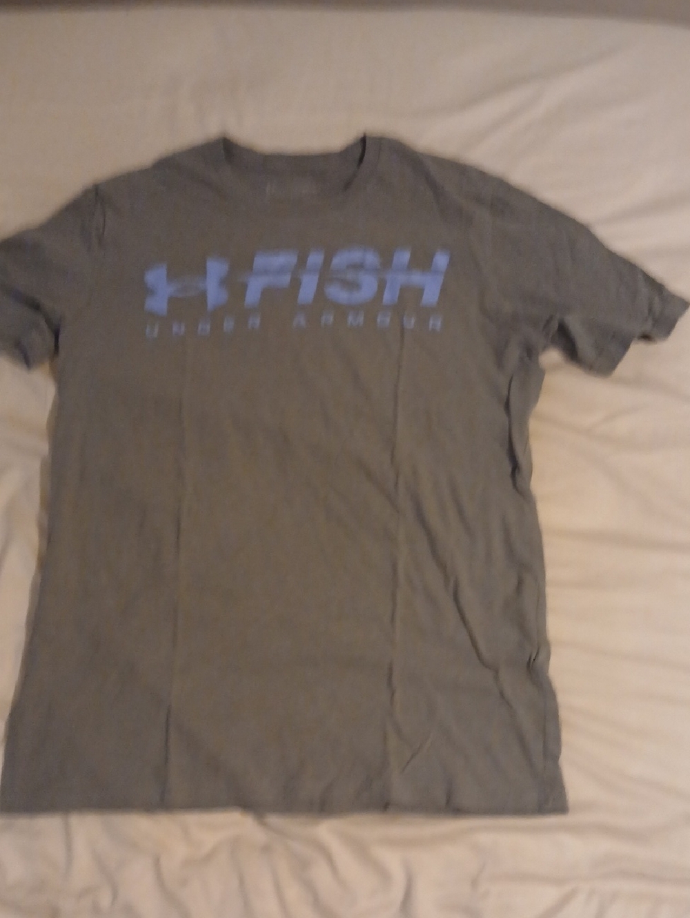Under Armour Gray Tee with Blue FISH Logo